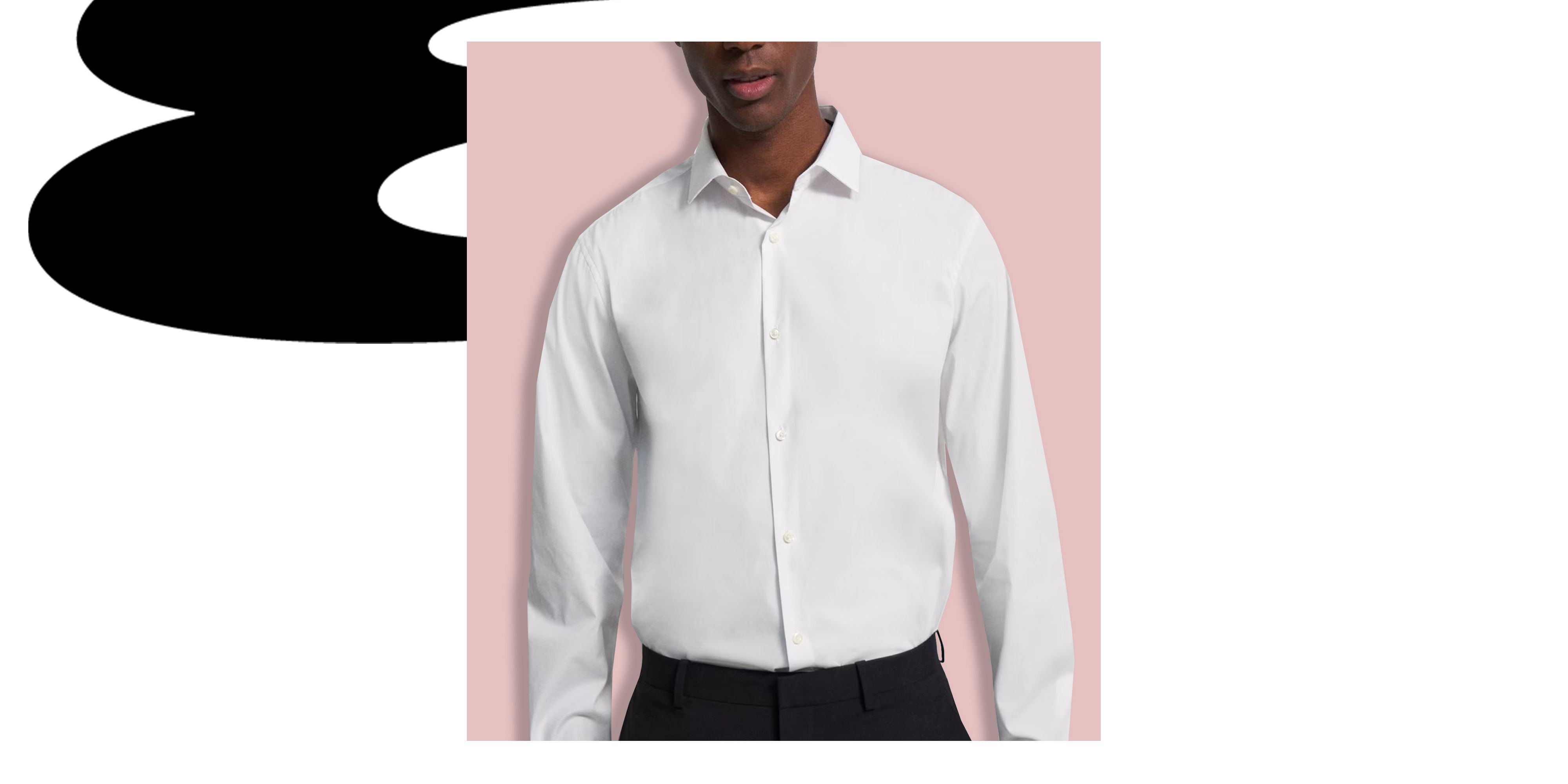 male white dress shirt